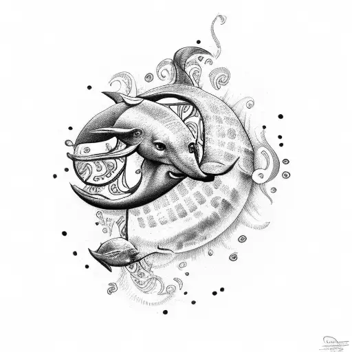 Semicolon Incorporating A Dolphine