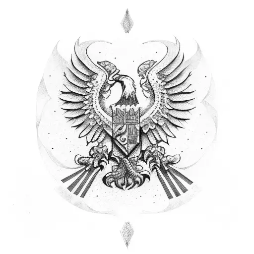 Double Headed Eagle With The Skanderbeg