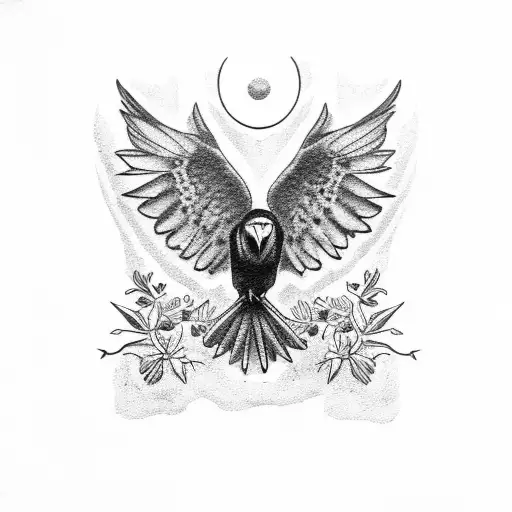 Raven On A Laundry Machine