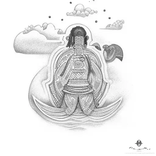 Puerto Rico Beach With Taino