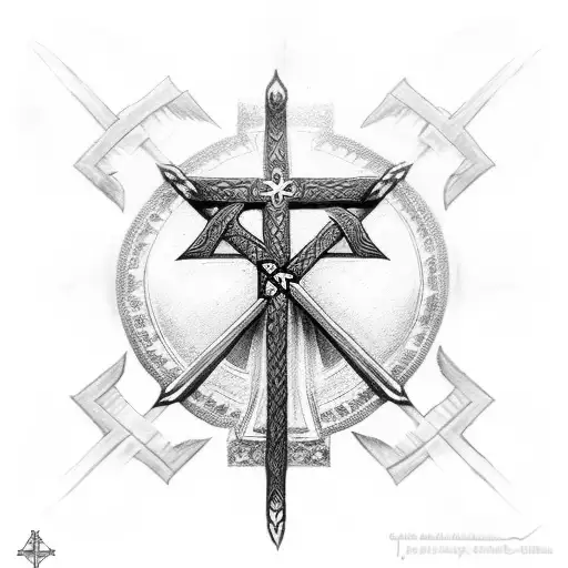 Orthodox Cross With Warrior