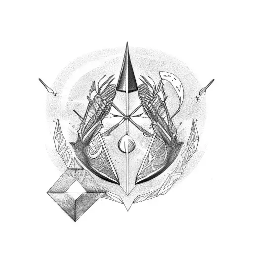 Mix Between A Strelitzia And The Sign Of Sagittarius