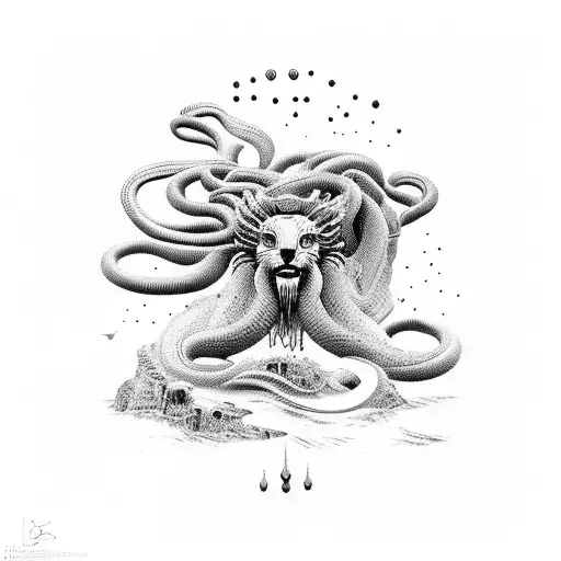 Bosquejo De Medusa Animal