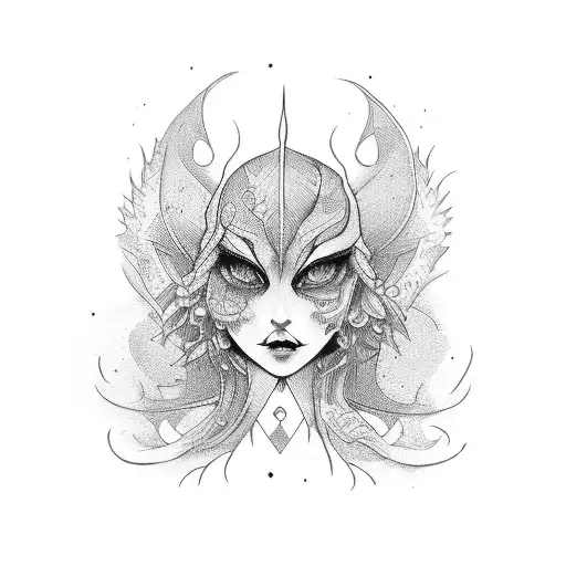 Female Cute Silhouette Demon