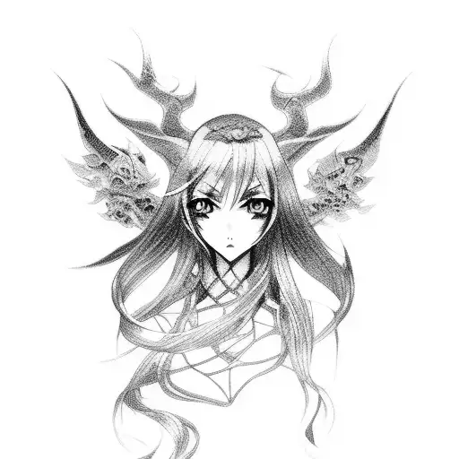 Female Anime Silhouette Demon