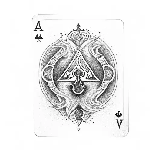 Simple Ace Of Spades Card