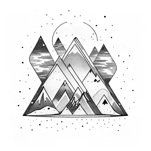 Mountains With Space Behind Them