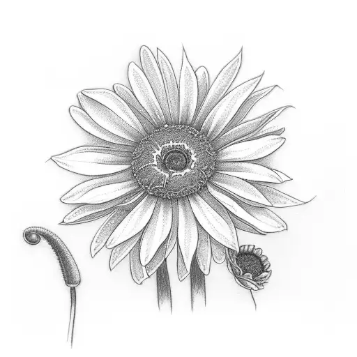 Daisy And Poppy Bouquet For Thigh Hip