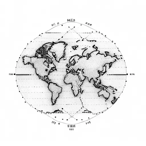 A Minimalist Outline Of A World Map With A Dotted Line Connecting Different Travel Destinations