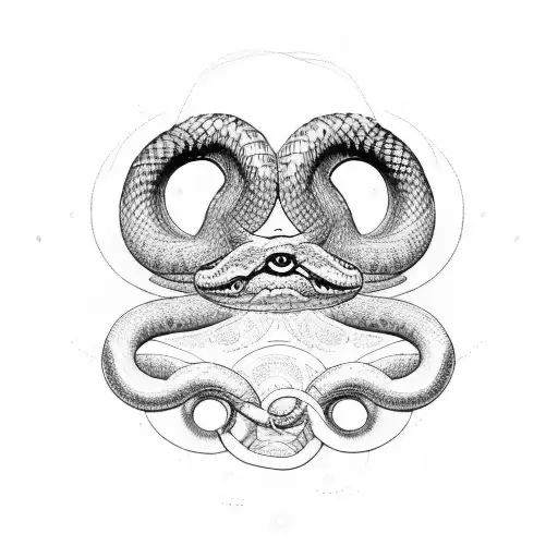 Circular Snake Hand Design