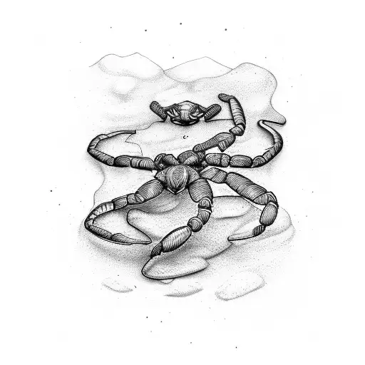 The Letter S With A Scorpion