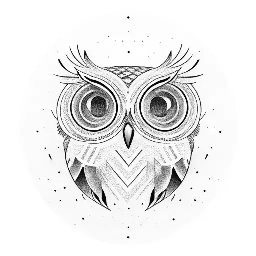 Owl Geometric And Realistic