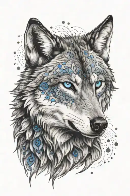 Wolf With Blue Eyes
