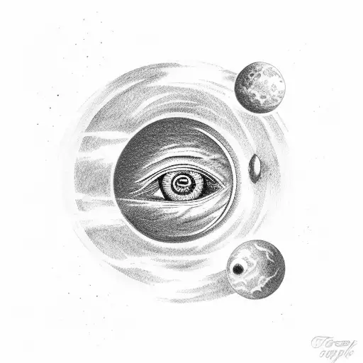 Eye Of An Astronaut Gazing At An Alien Planet