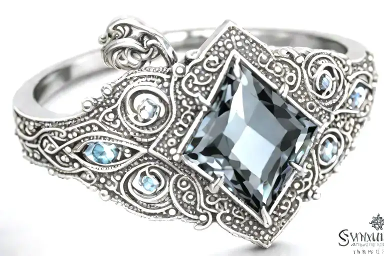 Diamond Shape Topaz Ring Gemstone