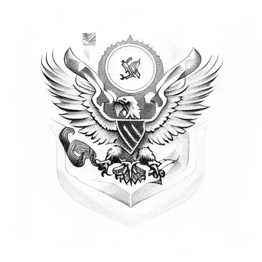 Half Dagestan Eagle And Half United States Eagle