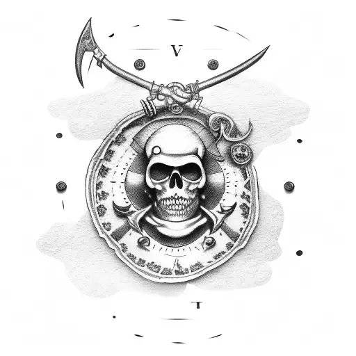 Treasure Map Pirate With Knife