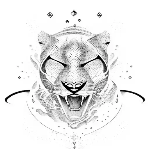 Create A Design Featuring A Panther And Water Elements To Represent Power And Fluidity