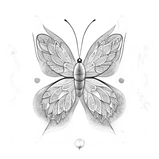 Chevy Symbol Surrounded By Butterfly Wings