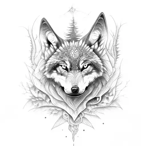 Wolf Spider And Some Forest