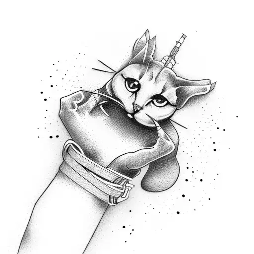 Abstract Line From Wrist To Ankle