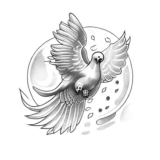 Scroll Passage With Dove And Candle