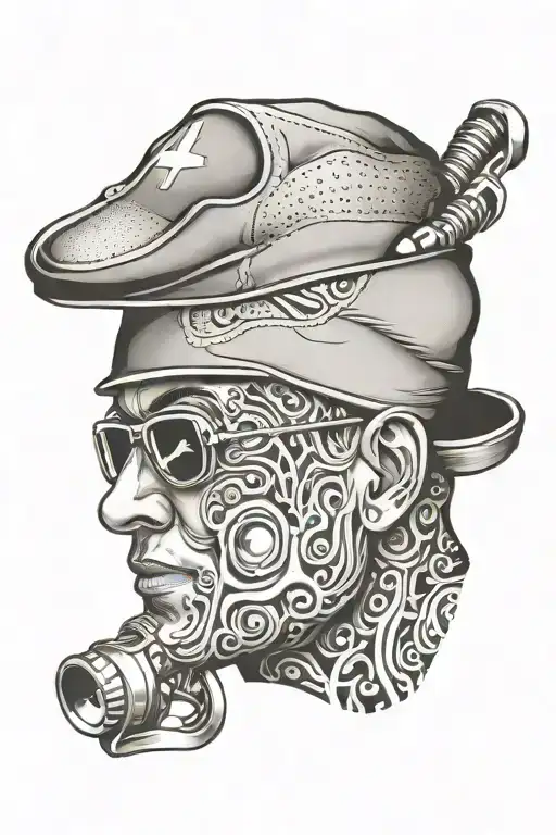 Gangster Head With Ny Cap