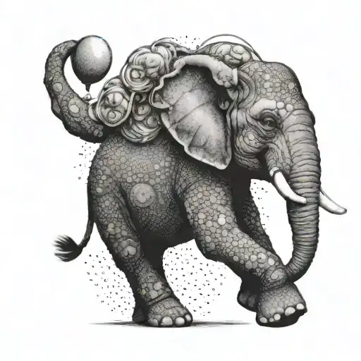 Elephant Holding Balloon