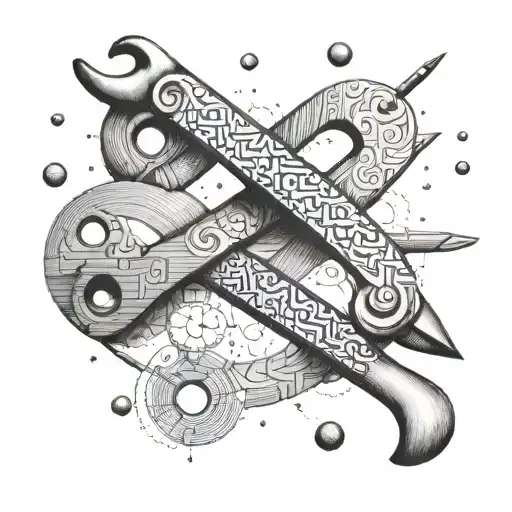 Woodworking Tools Forming An Infinity Symbol