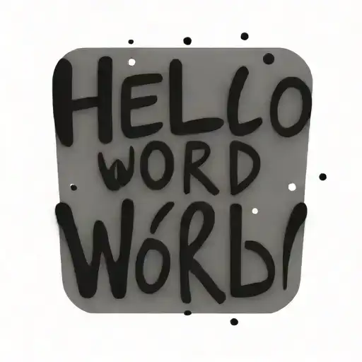 Hello World Text In Minimal Design Inspired