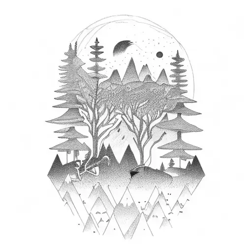 A Positive Vibe Travel Scene With Long Distance Best Friends Exploring A Mystical Forest At Sunset