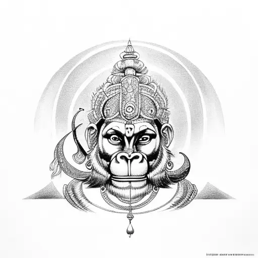 Hanuman And Moon