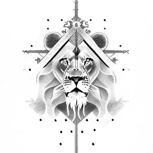 Lion With Jesus Christ