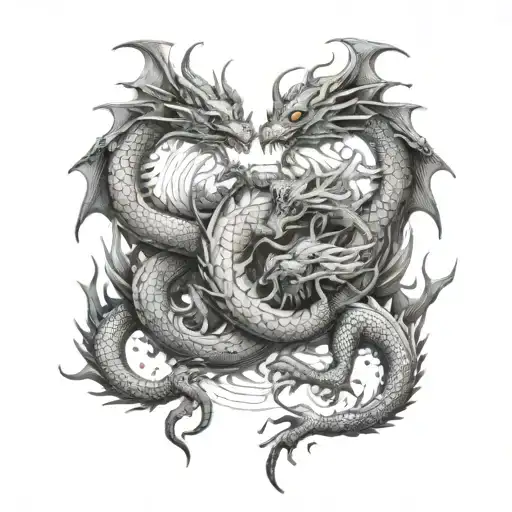 Dragon Fighting Demons