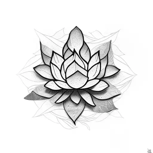 Woven Leaves Armband With A Lotus Undrer The Leaves