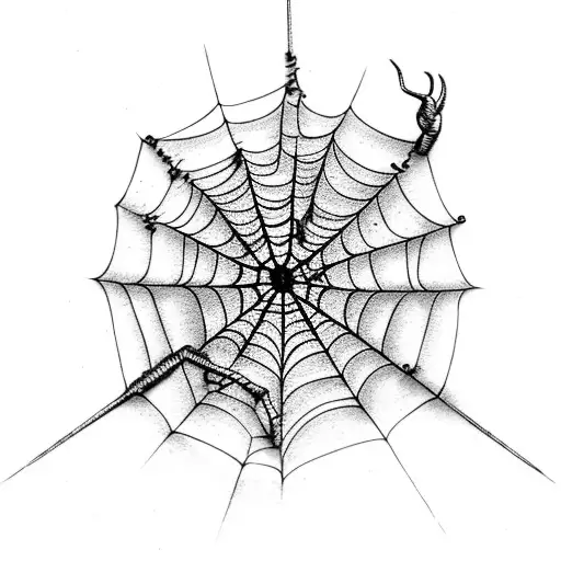 Spider Web With Eyes On It