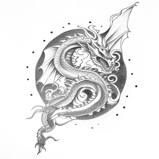 A Dragon Getting Out Of A Blackhole