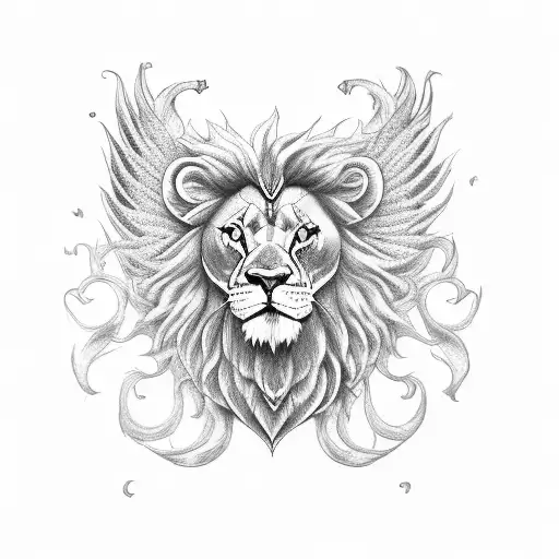 Winged Heart With Lion Tail