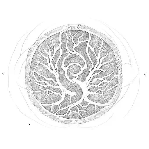 Tree Of Life With Ying Yang