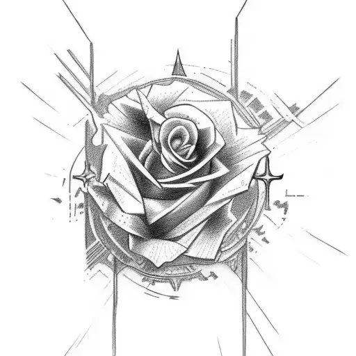 Cross With Raven And Rose