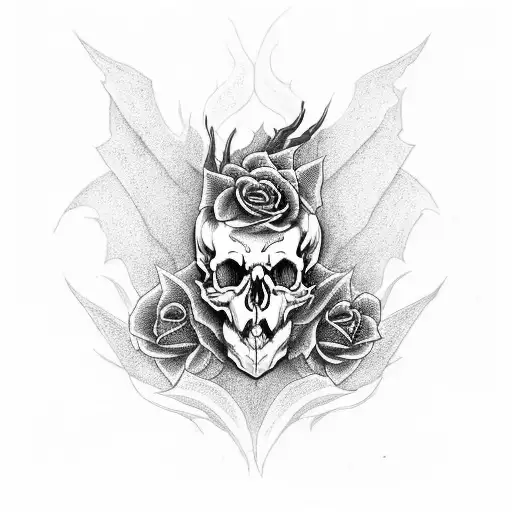 Rose Dragon Skulls
