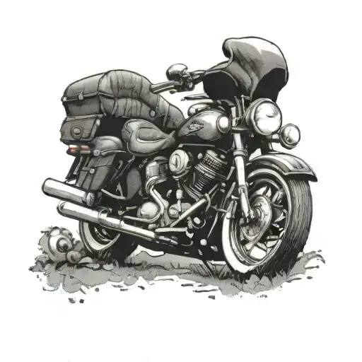 Incorporate A Traditional Bulgarian Dance Scene With A Harley-davidson Motorcycle In The Background