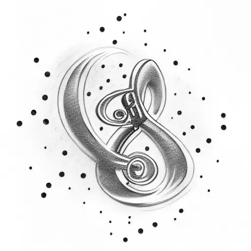 A Treble Clef With A Clock