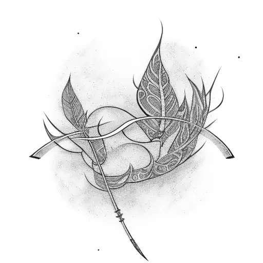 Katana With Saycamore Leaves