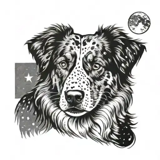 Australian Shepherd Moon