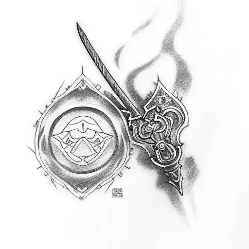 Link's Sword With Mario Mushroom