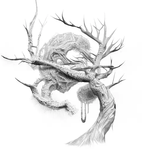 Tree Branches Spinning Around Collarbone