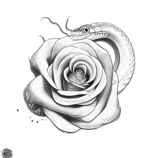 Snake Biting A Rose With The Text Trust No One