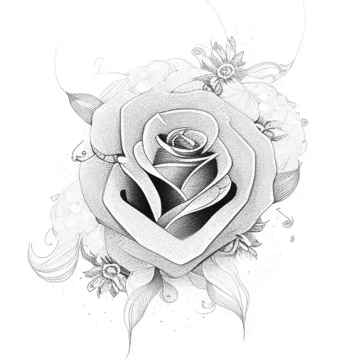 Half Flower With Quote