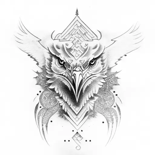 Mongolian Words And Eagle